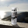 Stainless Steel Thermos Flask with Integrated Cup - Reindeer Profile