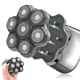 Universal 7 Magnetic Replacement Blades for ROSSIFUR Lovcoyo Gisaae Bazivve ElectriBrite Freebird Grooming Kensen Head Shaver Replacement Heads (Black 7Magnetic)