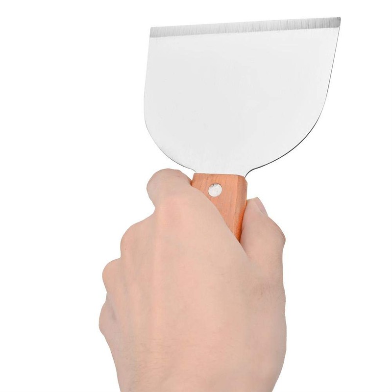 Agatige Grill Scraper with Wood Handle, Grill Griddle Scraper Tool