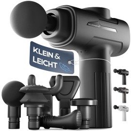 HELDENWERK Massage Gun with 6 Massage Heads and 3200 rpm I Muscle Massage Gun with USB-C Connection I Muscle Massager Massage Gun Muscle Massage Gun Muscle Gun (Black)