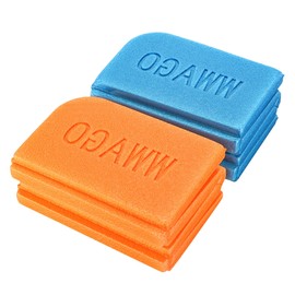 PATIKIL 15 inch x 10.6 inch Camping Foam Pad, 2 Pack Lightweight Foldable Sitting Mat for Hiking, Backpacking, Outdoor Activities, Orange + Blue