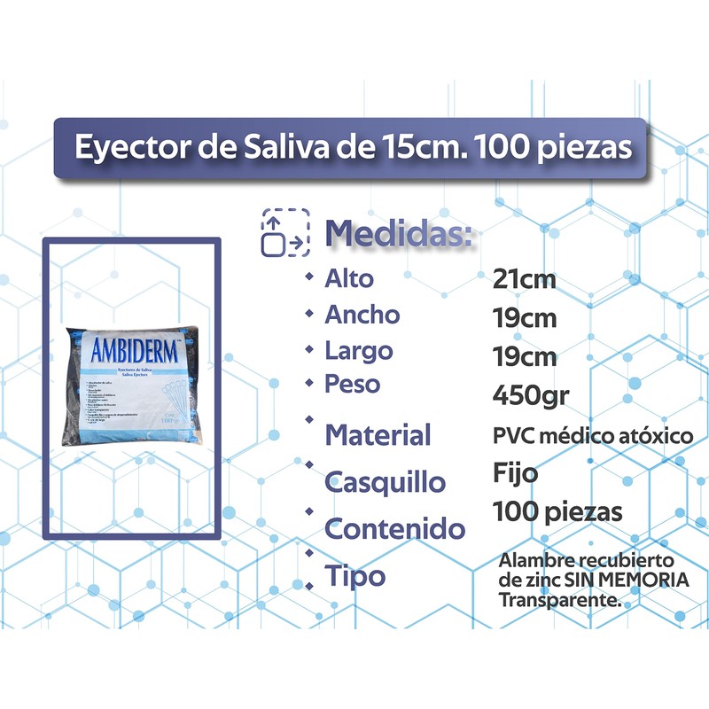 AMBIDERM, EYECTORES DE SALIVA 15cm. APPCROM