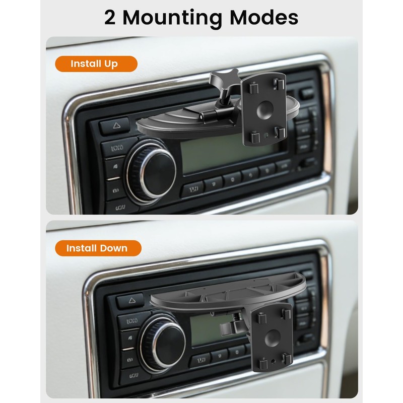 OHLPRO CD Mount for CarPlay Screen 16mm Ball Adapter, 360°