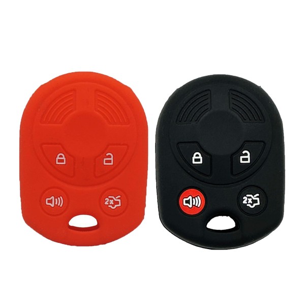2pcs 4Button Key Fob Cover Case Protector for Ford Escape
