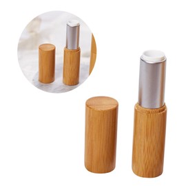 Baluue Elegant 12.1mm Lipstick Tubes Caps 3 Pack Bamboo Craft for Women's Beauty