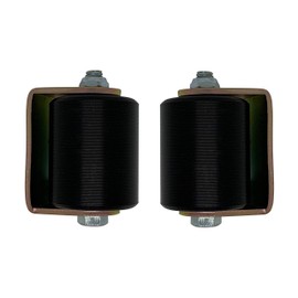 Slide Gate Guide Roller 3" Black Hard Nylon UHMW Rollers with C Bracket 2 Pack Rear Post Welded Assembly Heavy Duty Anti Tipping Sealed Ball Bearing Sliding Rolling Gates Guider - Eagle Rollers EG103