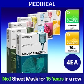 MEDIHEAL Essential Mask Sheet 2ea Set (+2ea) - Rose PDRN Mask Sheet 4ea