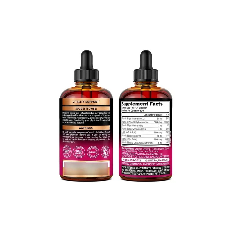 Complejo De Vitamina B En Gotas (usda Organic)