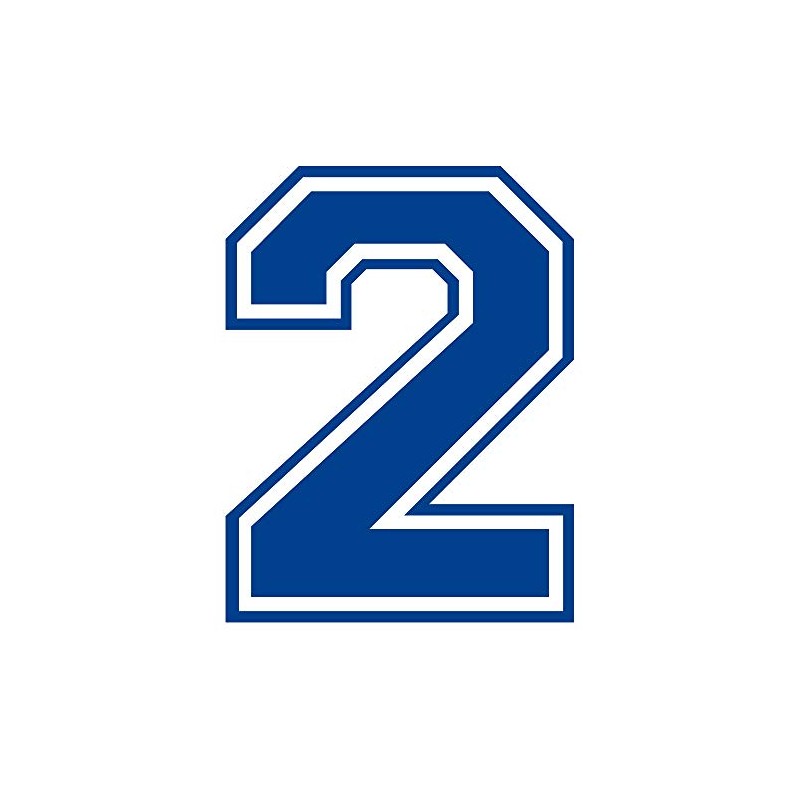 Applicable Pun Varsity Number 2 - Vinyl Decal - Blue