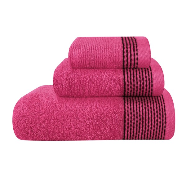 Belizzi Home Ultra Soft 3 Pack Cotton Towel Set, Contains