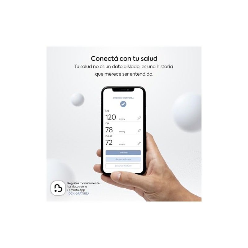 FEMMTO Tensiómetro Digital de Brazo Automático, Brazalete Ajustable