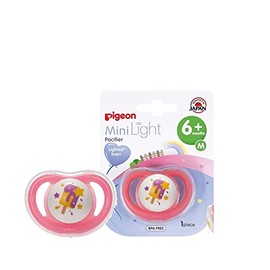PIGEON | x1 Chupones para Bebe 5 a 8 Meses MiniLight | Silicona Suave - Cosas para Bebes Ideal para Desarrollo Oral de Bebes Recien Nacidos | Chupon Ajuste Perfecto y Base Ancha | Medium - Bebé Niña