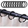 JAONLD 100 Pcs Shower Curtain Rings Plastic O-Shape Hanger Round