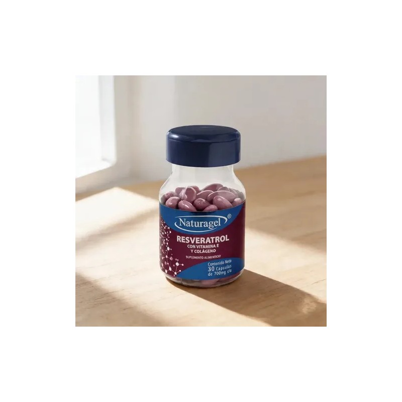 Resveratrol Vitamina Colágeno Cápsulas Naturagel Sabor