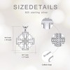 Lattd Jerusalem Cross necklace 925 Sterling Silver Jerusalem Cross Pendant