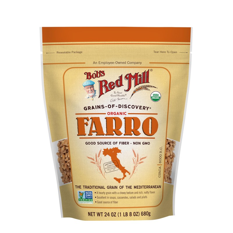Bob's Red Mill Organic Farro Grain, 24oz (Pack of 4)