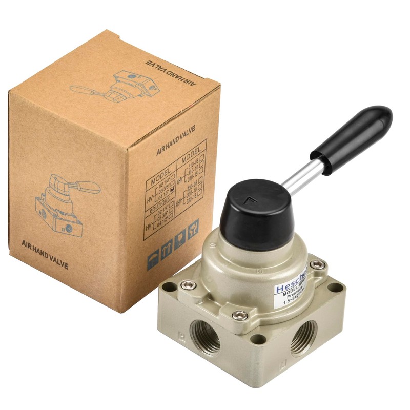 Heschen Rotary Lever Hand Valve, HV-04, PT1/2'', 3 Postion 4