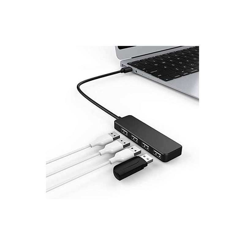 USB Hub,Multi function USB HUB 4-Port USB Hub Ultra Slim