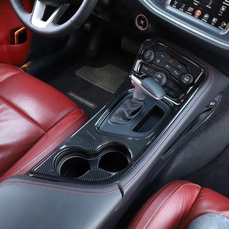 JeCar for Challenger Carbon Fiber Interior Trim Gear Shift Panel