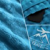 ZJRUIXI Travel Blanket and Pillow-2-in-1, Ultra-Soft&Compact, One-Piece Airplane Blanket with