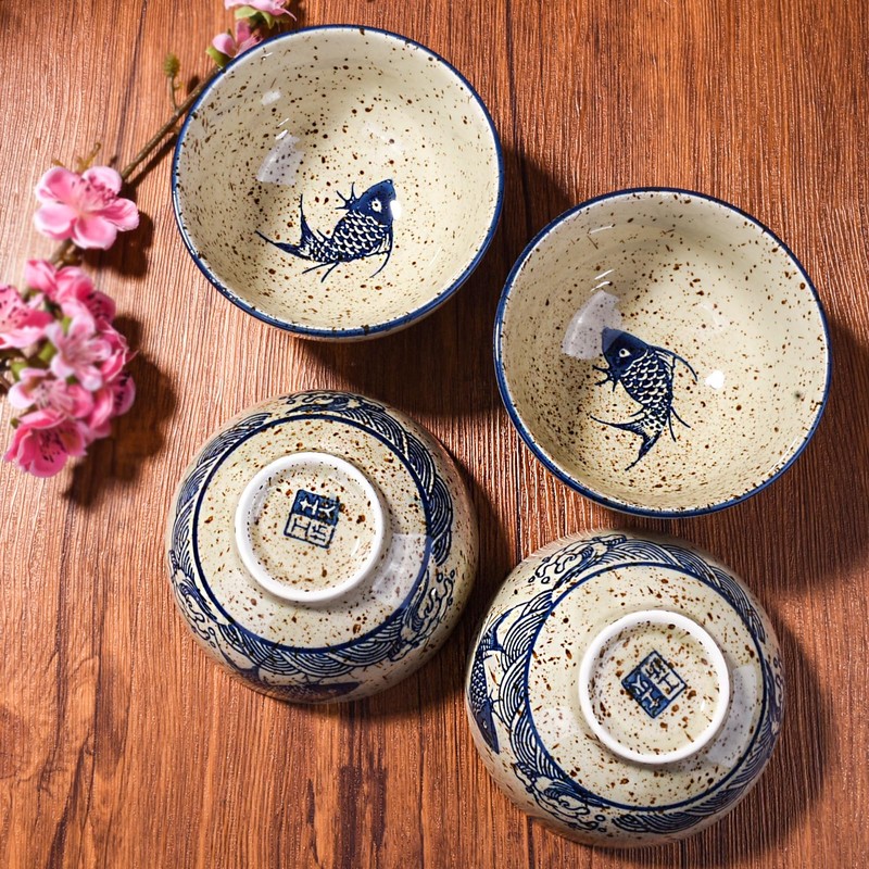 Juego de 4 cuencos de arroz japoneses para sushi para