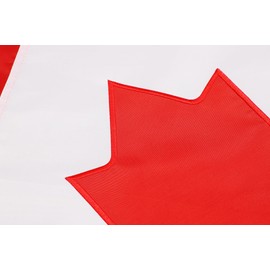 Premium Canada Flag, 90x180cm, Canadian Flag of 210D Heavy Duty Polyester, Embroidered Maple Leaf, Brass Grommets (Pre-3x6 Ft)