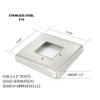 Stainless Steel Square Post Base Welded Plate for 1-1/2" x