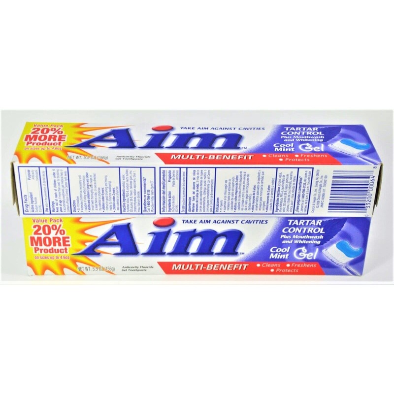 Aim Tartar Control Anticavity Fluoride Toothpaste Gel - 5.5 Ounce