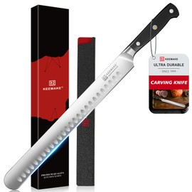 KEEMAKE Brisket Knife, 12 Inch Carving Knife, Razor Sharp German Steel Slicing Knives for Meat with Ergonomic Handle for Meat Cutting, Roasts, BBQ, Turkey