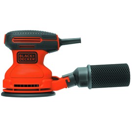 BLACK+DECKER Orbital Sander, 5 Inch, 2.0 Amp, 12000 OPM, Corded, 1 Sandpaper Sheet and Dust Bag Included (BDERO100)