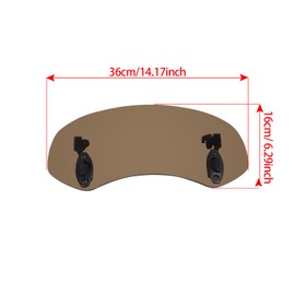 36cm Motorcycle Wind Deflector Clear Lens Adjustable Clip Windshield Extension Universal Fit for Most Motorcycle Scooter,Smoke