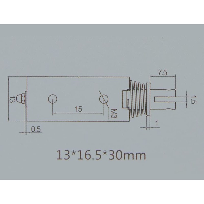 12V Solenoid,Automation Control 300mA DC Pull Electromagnet 5N Retractable Range