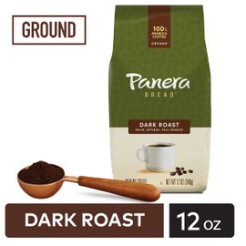 Panera Dark Roast, Ground Coffee, 100 percent Arabica Coffee, Bagged 12oz.