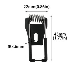 DGHAOP 10pcs Downlight Panel Lamp Spring Clip Black T1.1x15.5x45mm Light Emitting Diode Recessed Lighting Accessories for Ceiling Lamp