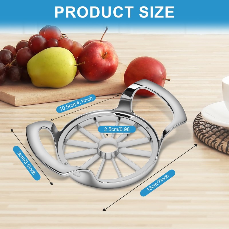 Apple Slicer and Corer 12 Stainless Steel Blades Zinc Alloy