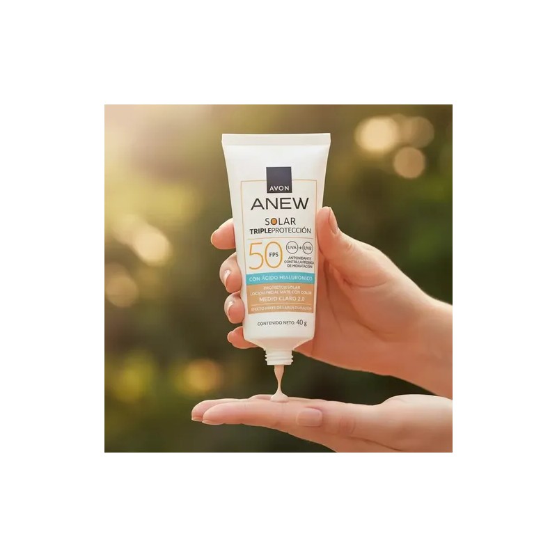 Anew Tripleproteccion Solar Facial Medioclaro 2.5 Fps50 Avon
