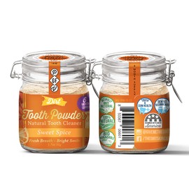 The Dirt - Remineralizing Tooth Powder, Natural Fluoride-Free Teeth Whitening Powder with Hydroxyapatite, Flouride & Gluten Free, Organic Vegan (Sweet Spice, 51g: 6 Month Supply)