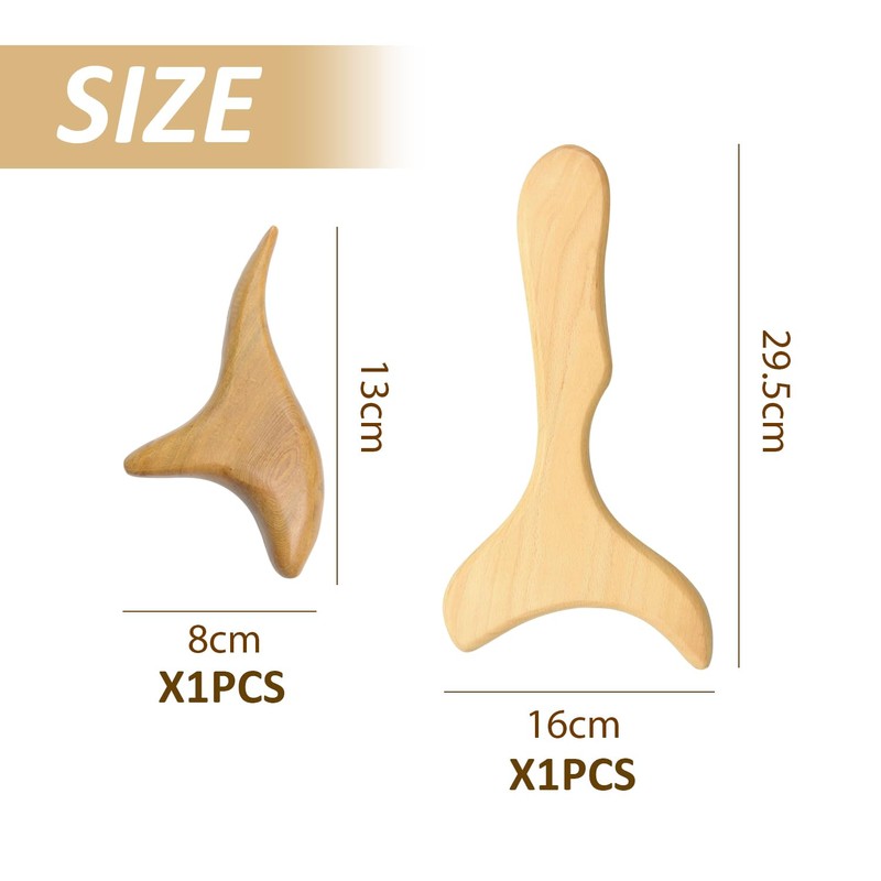 Pack of 2 Wooden Massager, Manual Massager, Body Massager, Suitable