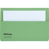 Officely Foolscap Document Wallets 285gsm - Green (Pack of 5)