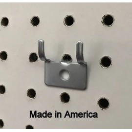 Trion Brand (50 Pack) Picture Clock Notch Utility 'J' Peg Hook 1/8 to 1/4" Pegboard w/Screws