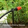 Yulaiyoen 50 Pcs Drip Irrigation Spray Emitters, Adjustable Atomizing Nozzles,1/4