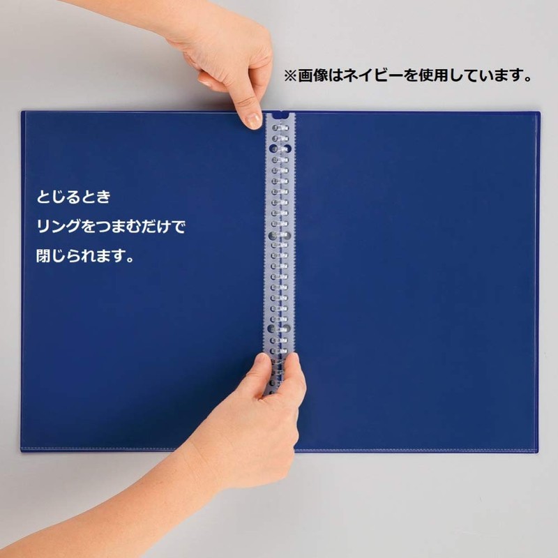 Lihit Lab N6482-8 File Clear Book, Interchangeable, A4, 30 Holes,
