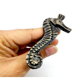5MOONSUN5's Retro Cast Iron Drawer Pulls Handles for Dresser Cupboard Wardrobe Cabinet Kitchen Drawer Handle Beach Ocean Theme Sea Horse Knobs 2 Pack