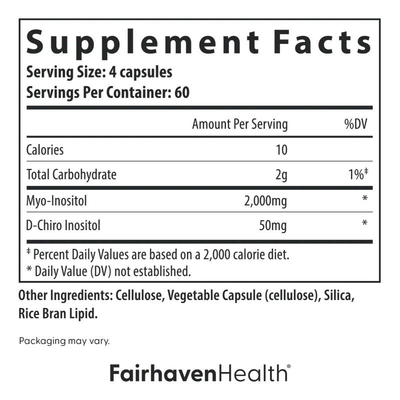 Fairhaven Health Myo-inositol Y D-chiro 401 240 Cpsulas