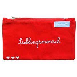 Women's Favourite Person Cosmetic Bag 12 x 20 cm Ringelsuse, red