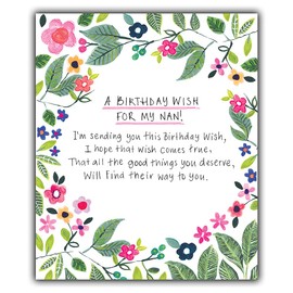 Emotional Rescue Nan Birthday Card, Birthday Card For Nan, Nice Words Nan Birthday Card, Wish, Paper Salad. Birthday Card Nan, Multi, ZFW9500