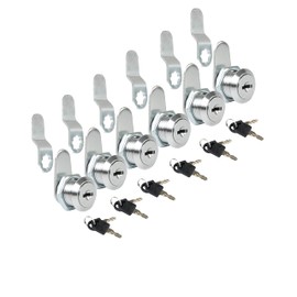Cabinet Locks, 6 Pcs MoHern Keyed Alike 5/8 Inch (16mm) Rv Storage Lock, Cylinder Locks, Zinc Alloy Cam Lock with Keys for Cabinet, File Drawer Dresser and More