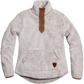 Legendary Whitetails Women's Fuzzy Hide Fleece Pullover 1/4 Zip, Frosted Chestnut