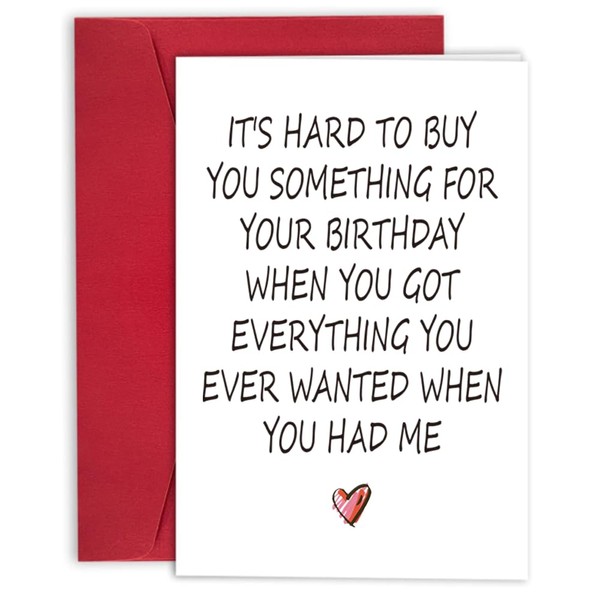 Funny Birthday Card for Boyfriend Husband, Funny Birthday Cards for