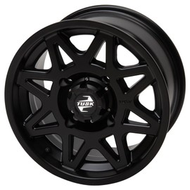 4/137 Tusk Tintic Wheel 15x7 5.0 + 2.0 Matte Black For Honda Talon 1000R 2019-2024